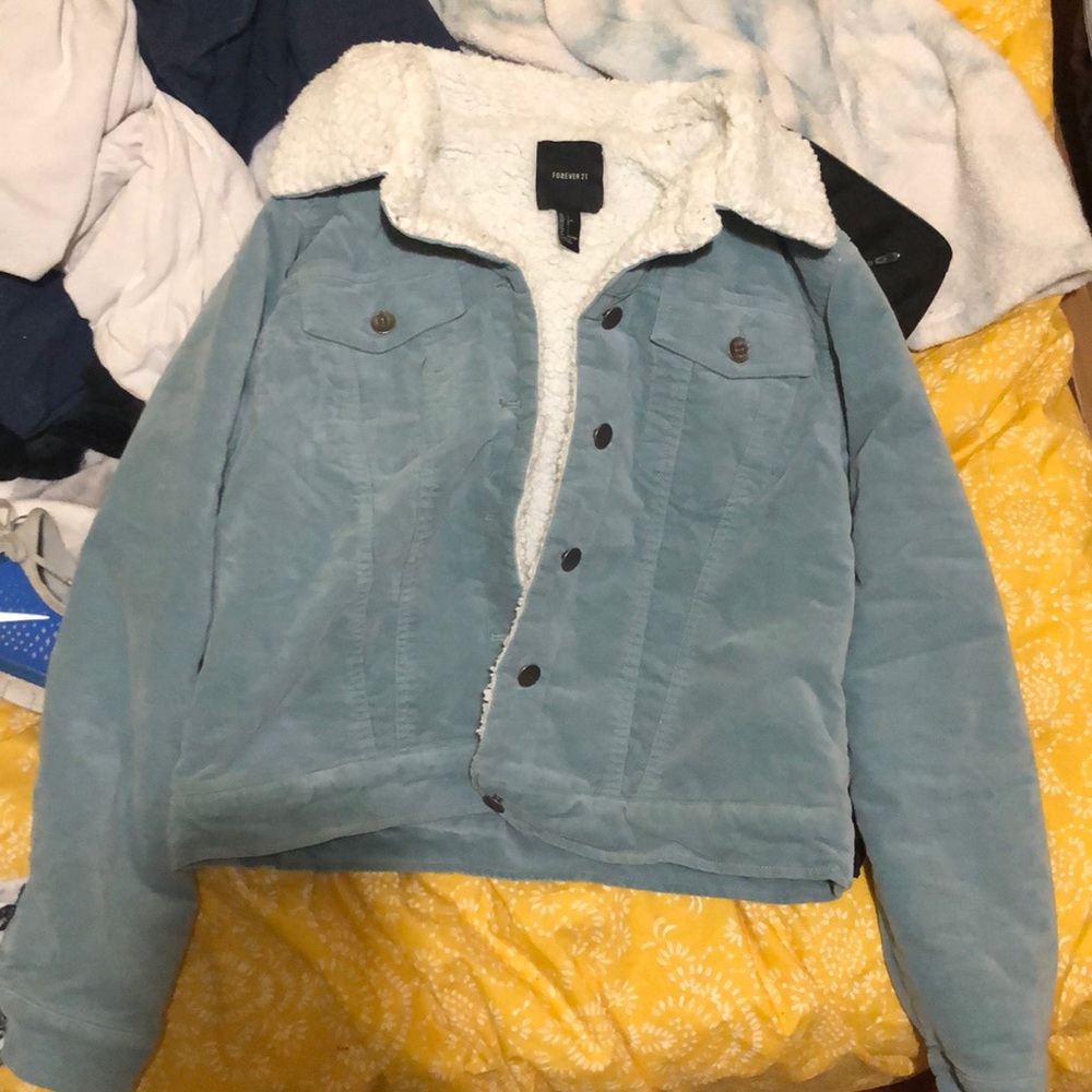 forever 21 sherpa lined corduroy jacket